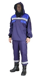 Костюм мужской из антиэлектростатических тканей с масловодоотталкивающими свойствами для защиты от воздействий биологических факторов купить в Красноярске по низкой цене