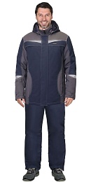 Куртка мужская зимняя СИРИУС-ОЗОН, синий/серый купить в Красноярске по низкой цене