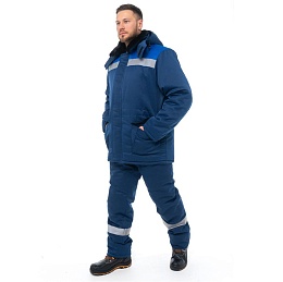 Костюм мужской зимний СТАНДАРТ т.синий (куртка+полукомбенизон) купить в Красноярске по низкой цене