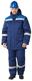 Костюм мужской зимний АНТИСТАТ т.синий/василек (куртка+полукомбинезон) купить в Красноярске по низкой цене Костюм мужской зимний АНТИСТАТ т.синий/василек (куртка+полукомбинезон) купить в Красноярске по низкой цене