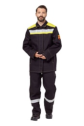 Костюм сварщика летний ФАЙМЕР 2 (куртка+брюки), черный/желтый купить в Красноярске по низкой цене