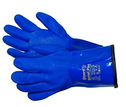 Перчатки Gward Barrel Plus утепленные с обливкой ПВХ синего цвета купить в Красноярске по низкой цене
