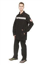 Костюм для защиты от повышенных температур КС103, 1-й класс защиты (куртка+брюки), черный купить в Красноярске по низкой цене