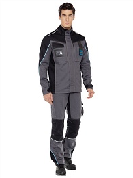 Костюм мужской летний ИНДЕВОР серый/черный (куртка+ брюки) купить в Красноярске по низкой цене Костюм мужской летний ИНДЕВОР серый/черный (куртка+ брюки) купить в Красноярске по низкой цене