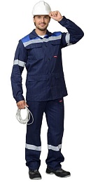 Костюм мужской летний СУРГУТ СОП т.синий/василек (куртка+ полукомбинезон) купить в Красноярске по низкой цене