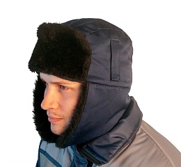 Шапка ушанка АНТИФРОСТ синяя с креплением под каску купить в Красноярске по низкой цене Шапка ушанка АНТИФРОСТ синяя с креплением под каску купить в Красноярске по низкой цене