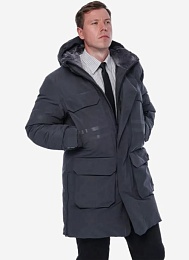 Куртка-парка мужская зимняя пуховая БРОДЕКС KW 233, т.серый купить в Красноярске по низкой цене Куртка-парка мужская зимняя пуховая БРОДЕКС KW 233, т.серый купить в Красноярске по низкой цене