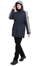 Куртка женская зимняя АЛЬФА синий/серый купить в Красноярске по низкой цене