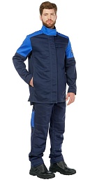 Костюм мужской летний БАКЛЕР сварщика т.синий/василек (куртка+брюки) купить в Красноярске по низкой цене Костюм мужской летний БАКЛЕР сварщика т.синий/василек (куртка+брюки) купить в Красноярске по низкой цене
