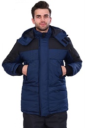 Куртка мужская зимняя УРАЛ-КОМФОРТ ЛЮКС, тк.Дюспо, синий/черный купить в Красноярске по низкой цене Куртка мужская зимняя УРАЛ-КОМФОРТ ЛЮКС, тк.Дюспо, синий/черный купить в Красноярске по низкой цене