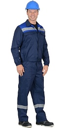 Костюм мужской летний СИРИУС-МАСТЕР т.синий/василек (куртка+полукомбинезон) купить в Красноярске по низкой цене Костюм мужской летний СИРИУС-МАСТЕР т.синий/василек (куртка+полукомбинезон) купить в Красноярске по низкой цене