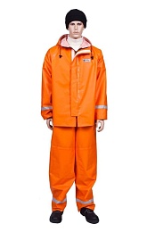 Костюм рыбака FISHERMAN'S WPL оранжевый (куртка+полукомбинезон) с проклееными швами купить в Красноярске по низкой цене
