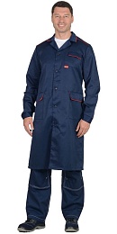 Халат мужской ТЕХНИК тёмно-синий с красным купить в Красноярске по низкой цене Халат мужской ТЕХНИК тёмно-синий с красным купить в Красноярске по низкой цене