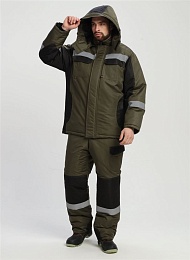 Костюм мужской зимний Вектрон-2 (Фаворит-Мега ) СОП хаки/черный (куртка+полукомбинезон) купить в Красноярске по низкой цене Костюм мужской зимний Вектрон-2 (Фаворит-Мега ) СОП хаки/черный (куртка+полукомбинезон) купить в Красноярске по низкой цене