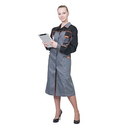 Халат женский летний БРЕНД т.серый/черный купить в Красноярске по низкой цене Халат женский летний БРЕНД т.серый/черный купить в Красноярске по низкой цене