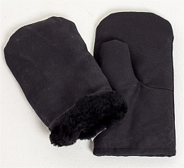 Рукавицы меховые нат мех, тк. Диагональ, цв. черный купить в Красноярске по низкой цене Рукавицы меховые нат мех, тк. Диагональ, цв. черный купить в Красноярске по низкой цене