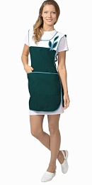 Фартук-сарафан женский ВЕСНА зелёный с белым купить в Красноярске по низкой цене Фартук-сарафан женский ВЕСНА зелёный с белым купить в Красноярске по низкой цене